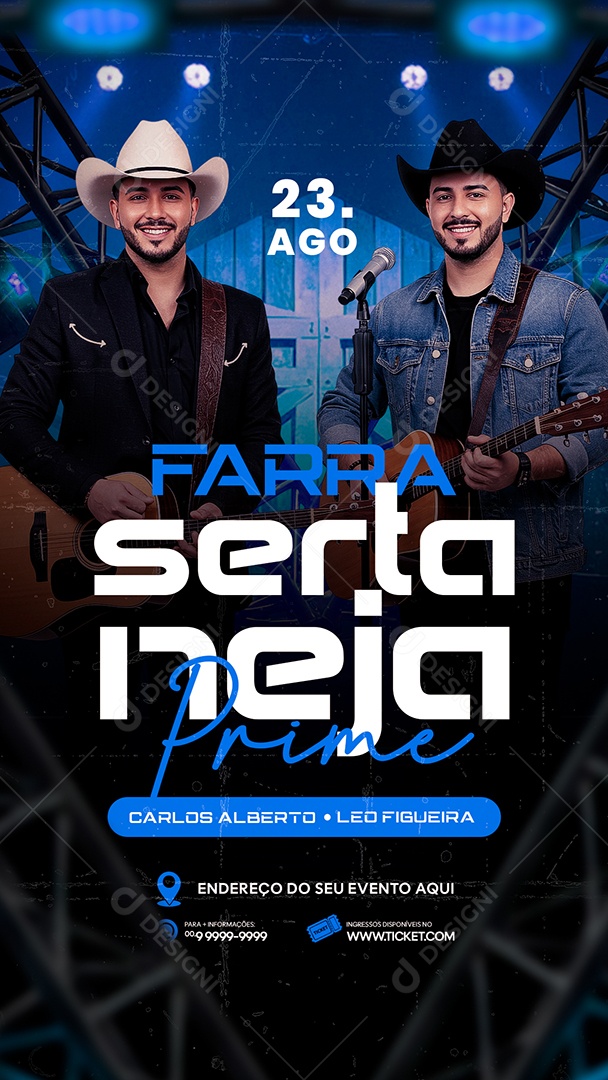 Flyer Story Farra Sertaneja Social Media PSD Editável