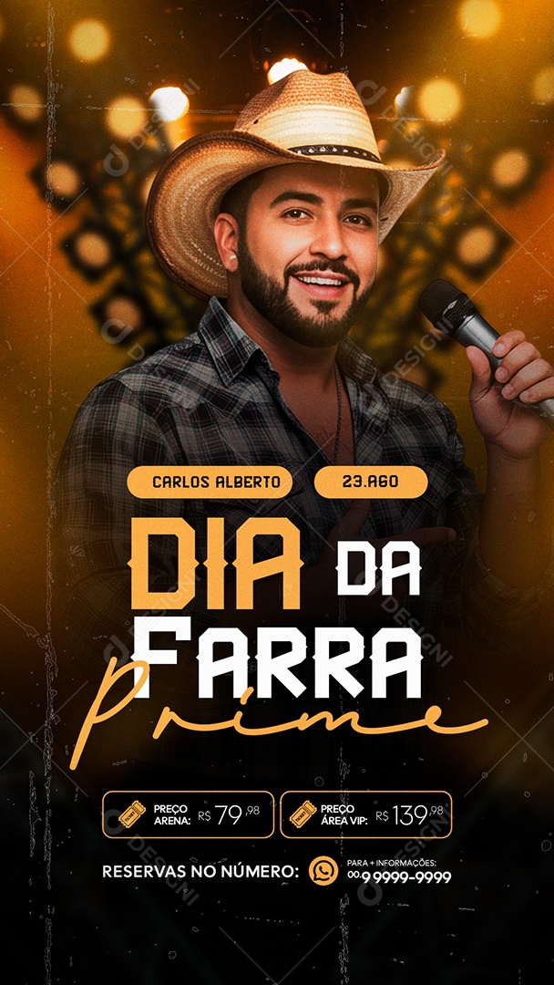 Flyer Story Dia da Farra Social Media PSD Editável