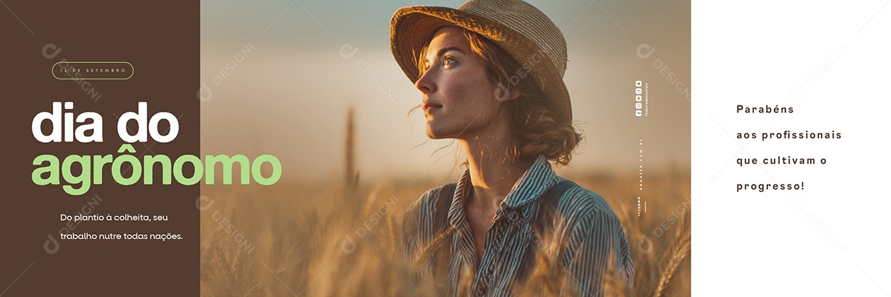 Carrossel Dia do Agrônomo 13 de Setembro Social Media PSD Editável