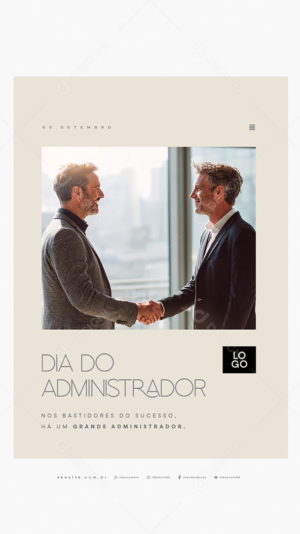 Story Dia do Administrador 09 de Setembro Nos Bastidores do Sucesso Social Media PSD Editável