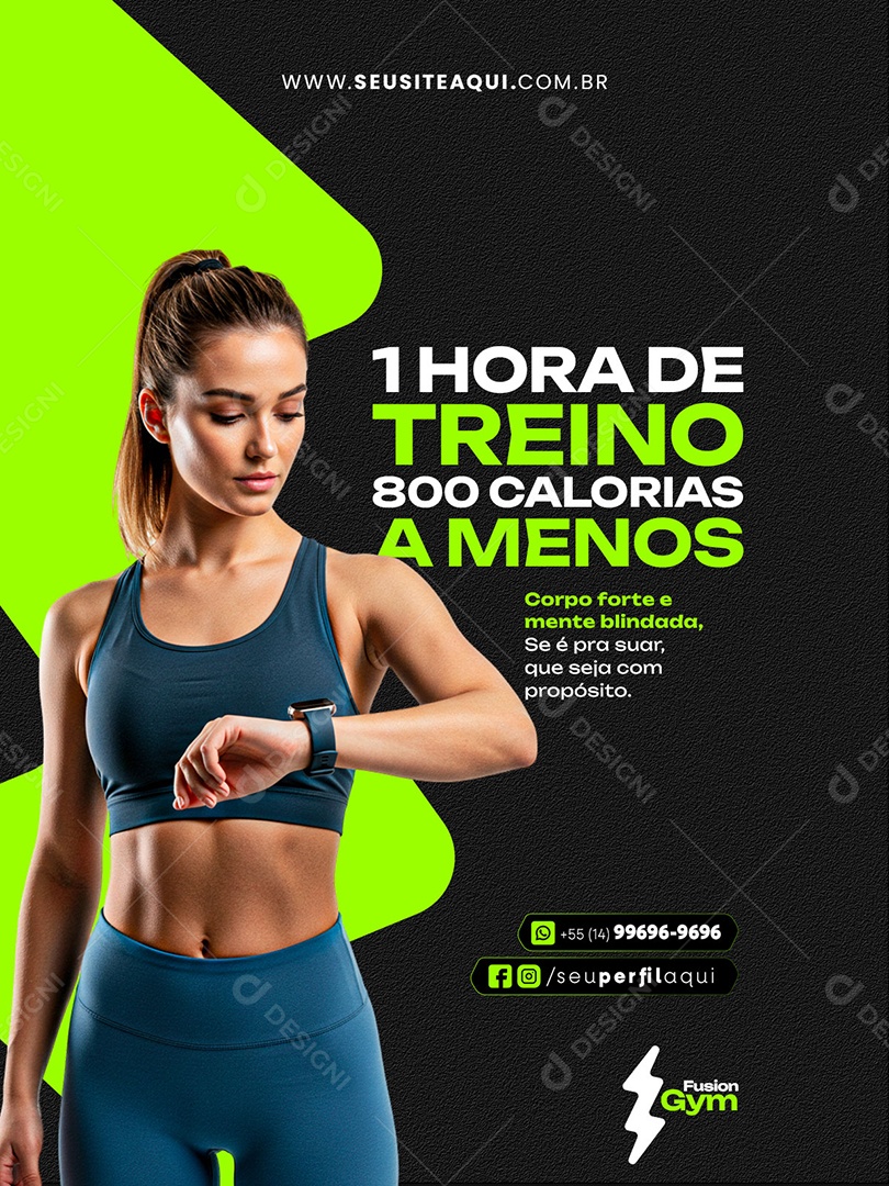 Feed CrossFit Academia Social Media PSD Editável