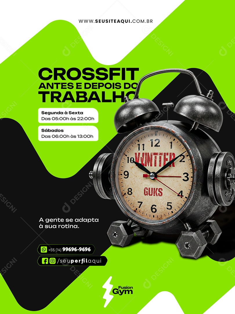 Feed CrossFit Academia Social Media PSD Editável