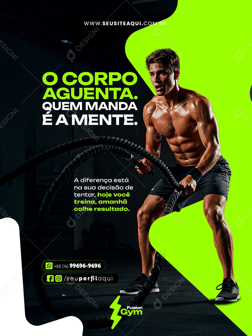 Feed CrossFit Academia Social Media PSD Editável