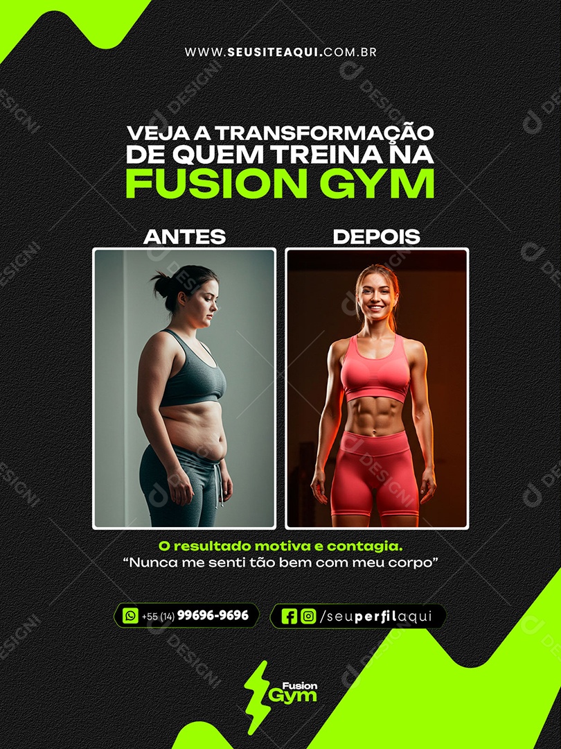 Feed CrossFit Academia Social Media PSD Editável