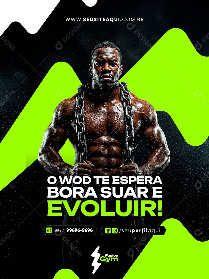 Feed CrossFit Academia Social Media PSD Editável