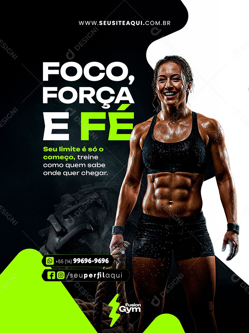 Feed CrossFit Academia Social Media PSD Editável