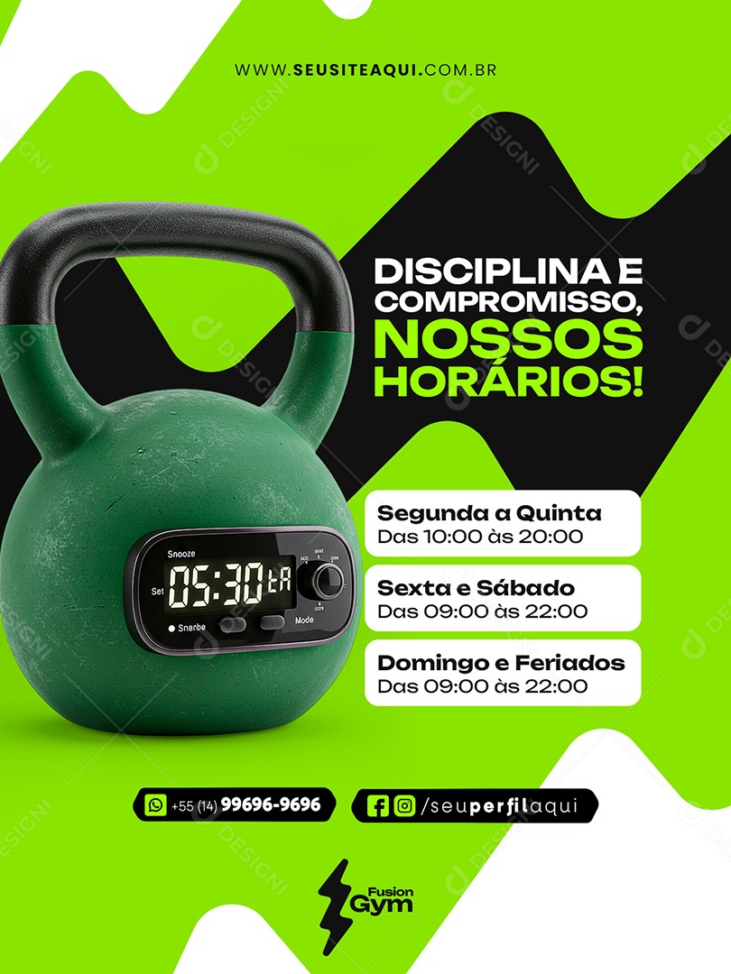 Feed CrossFit Academia Social Media PSD Editável