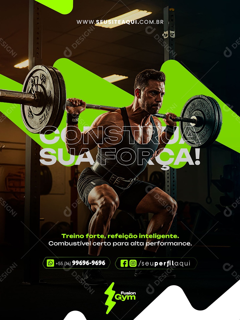 Feed CrossFit Academia Social Media PSD Editável