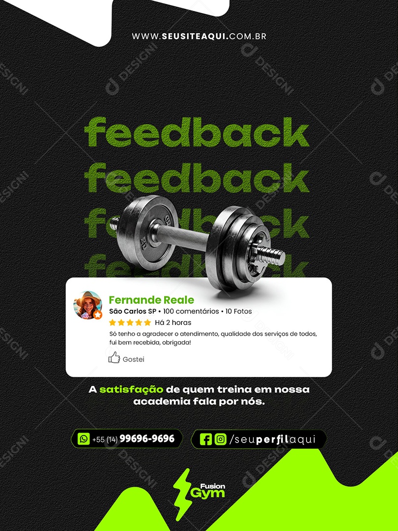 Feed CrossFit Academia Social Media PSD Editável