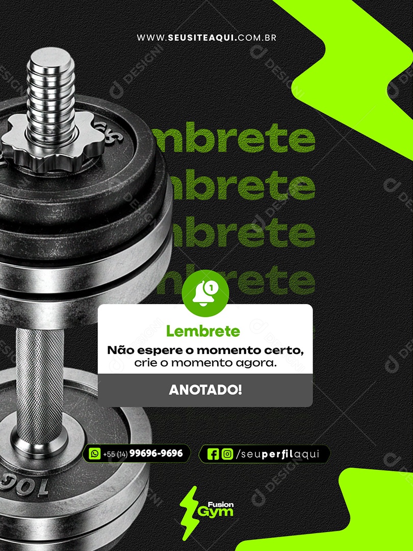 Feed CrossFit Academia Social Media PSD Editável