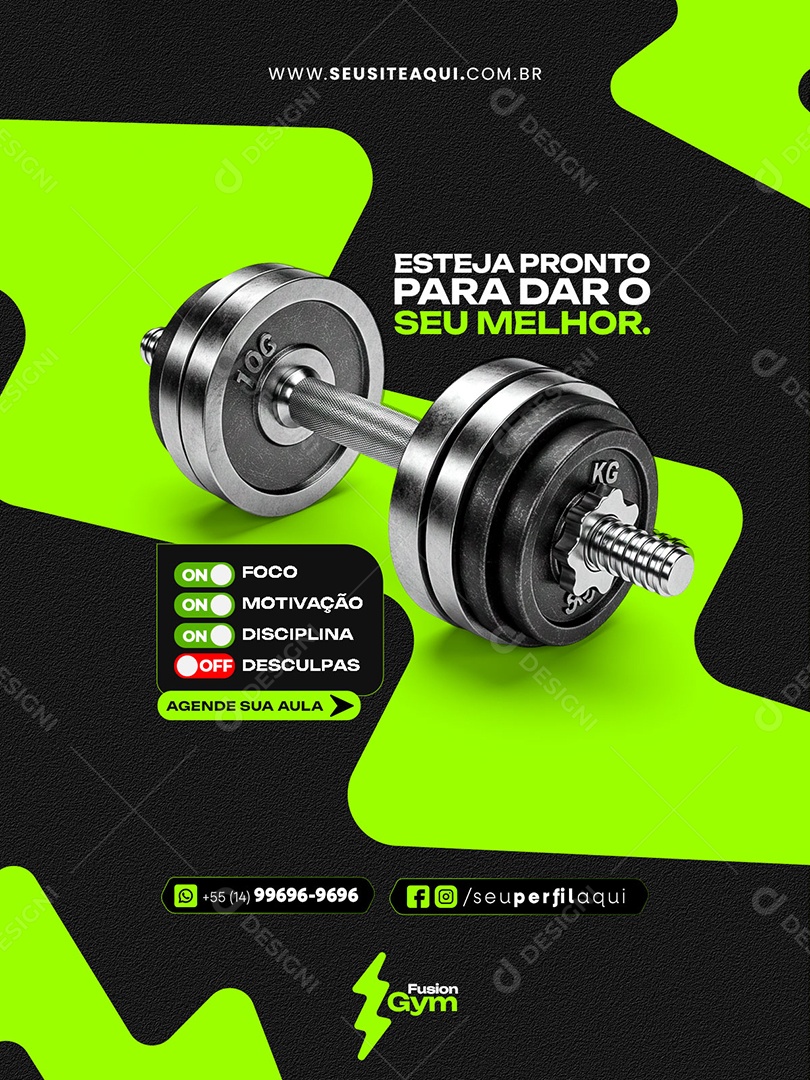Feed CrossFit Academia Social Media PSD Editável