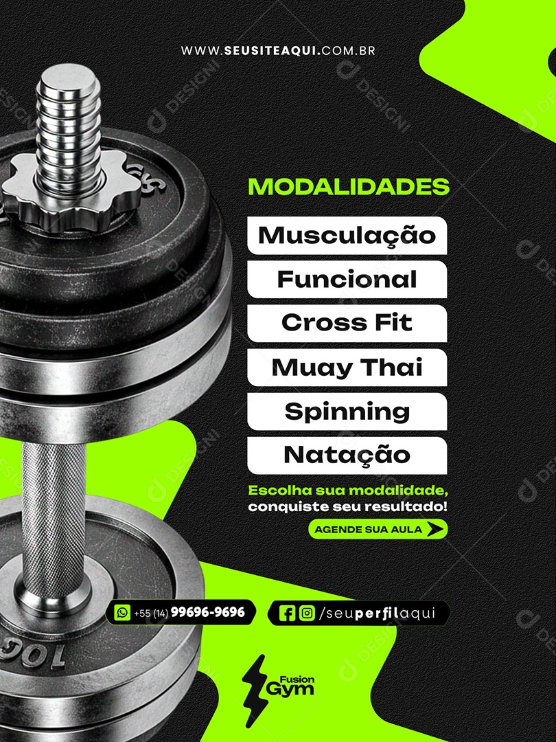 Feed CrossFit Academia Social Media PSD Editável