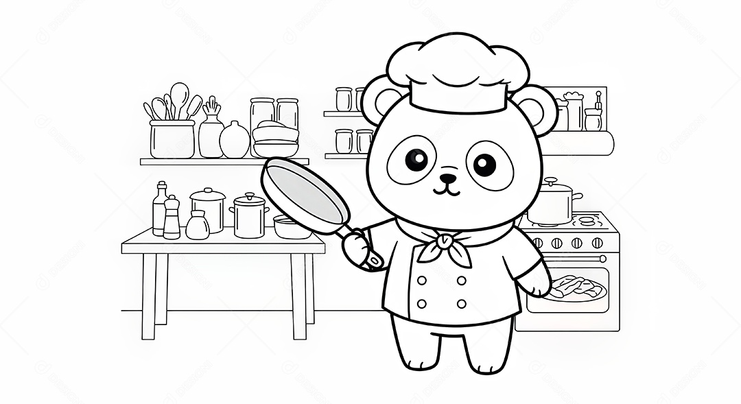 Desenho para colorir de animal.