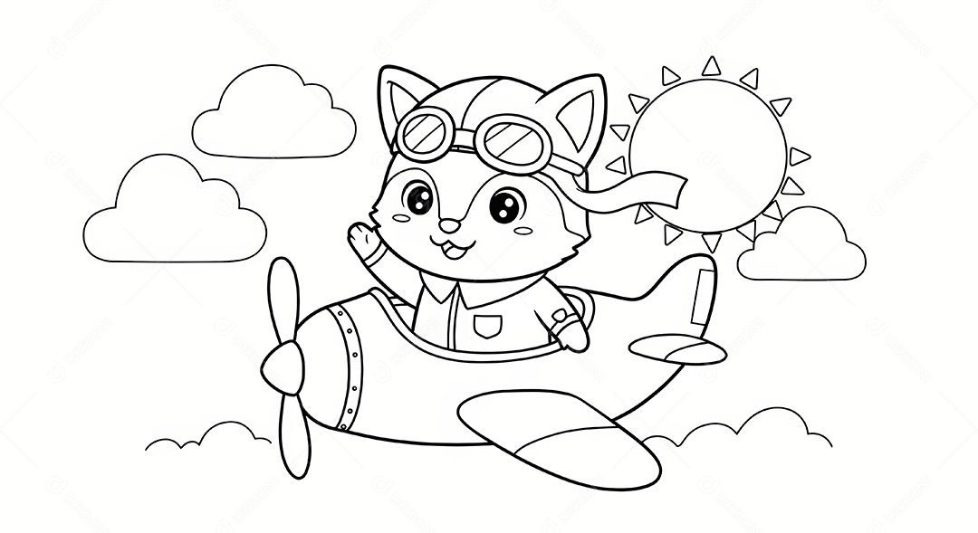 Desenho para colorir de animal.