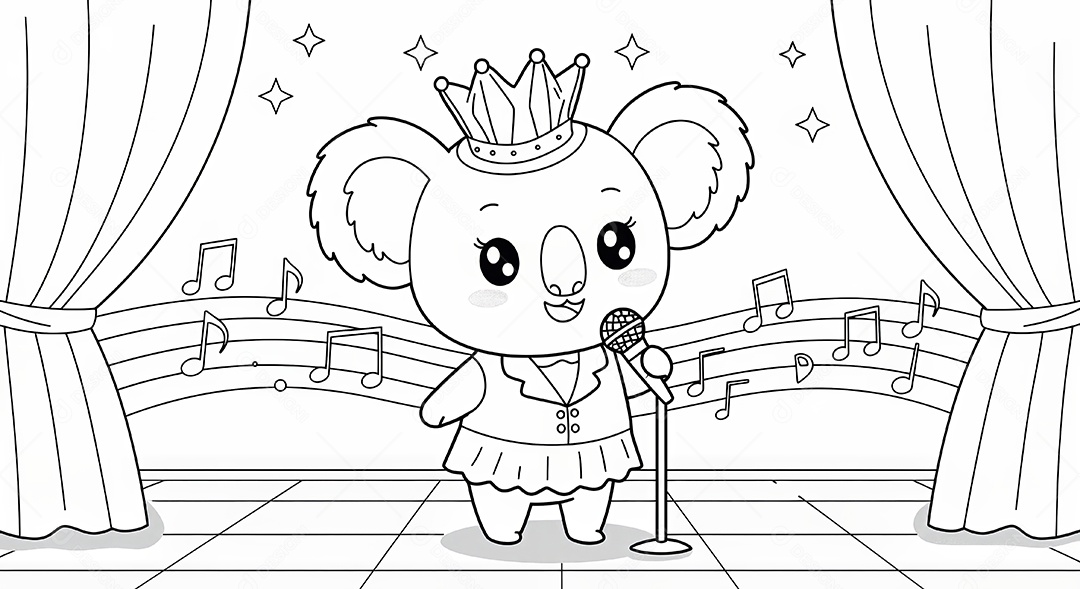 Desenho para colorir de animal.