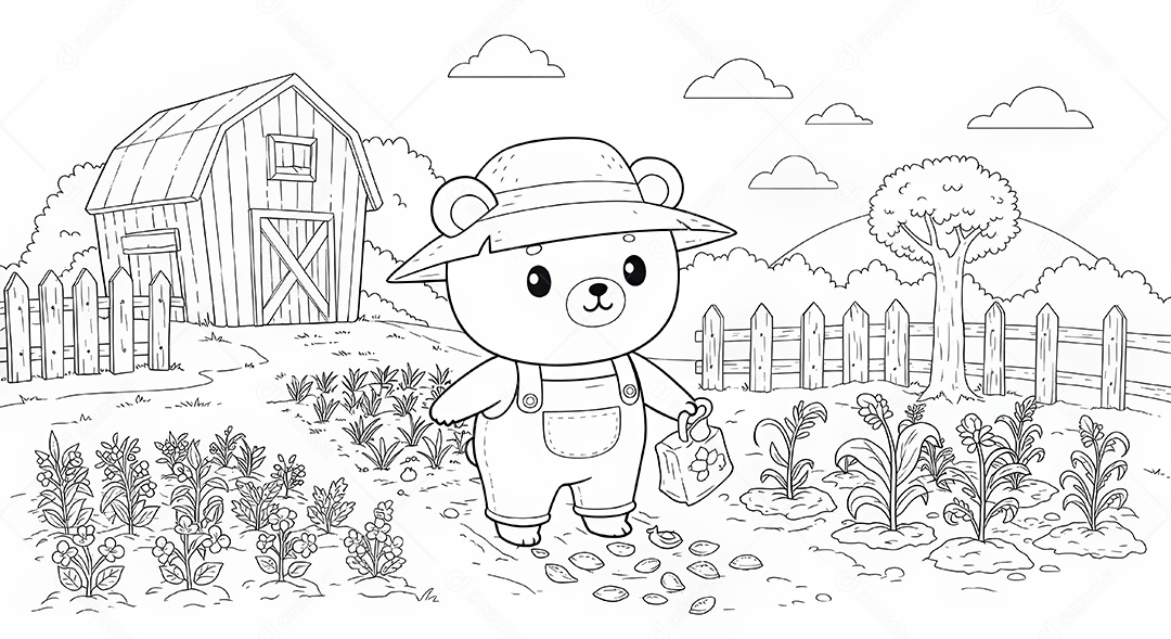 Desenho para colorir de animal.