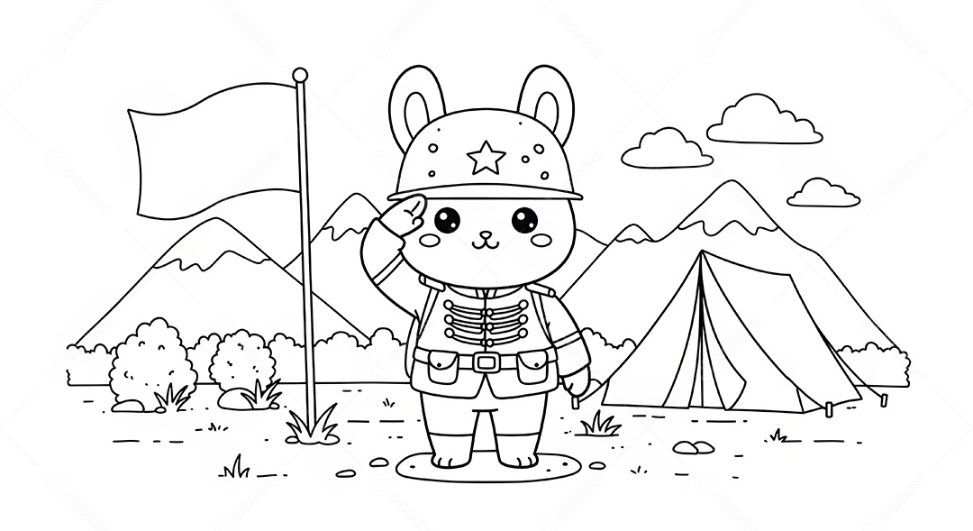 Desenho para colorir de animal.