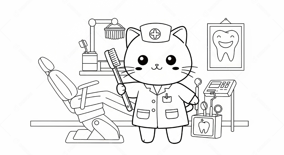 Desenho para colorir de animal.