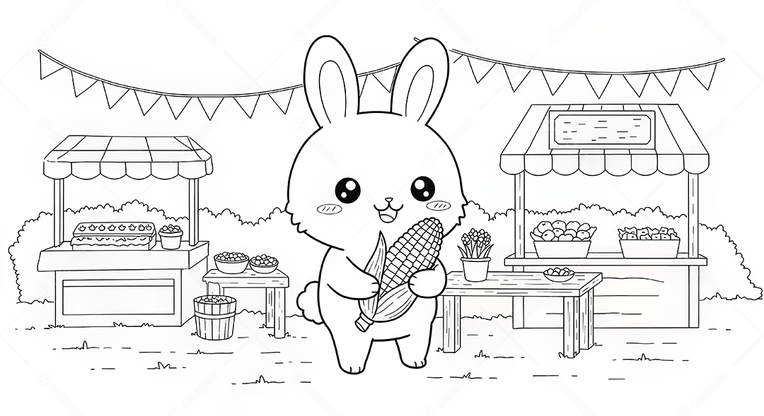 Desenho para colorir de animal.