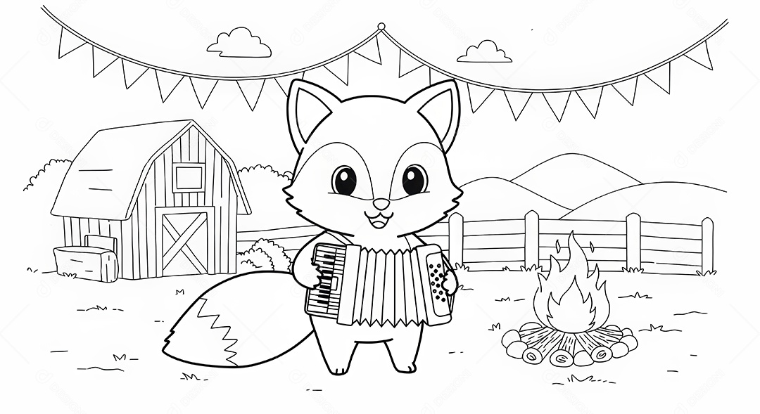 Desenho para colorir de animal.