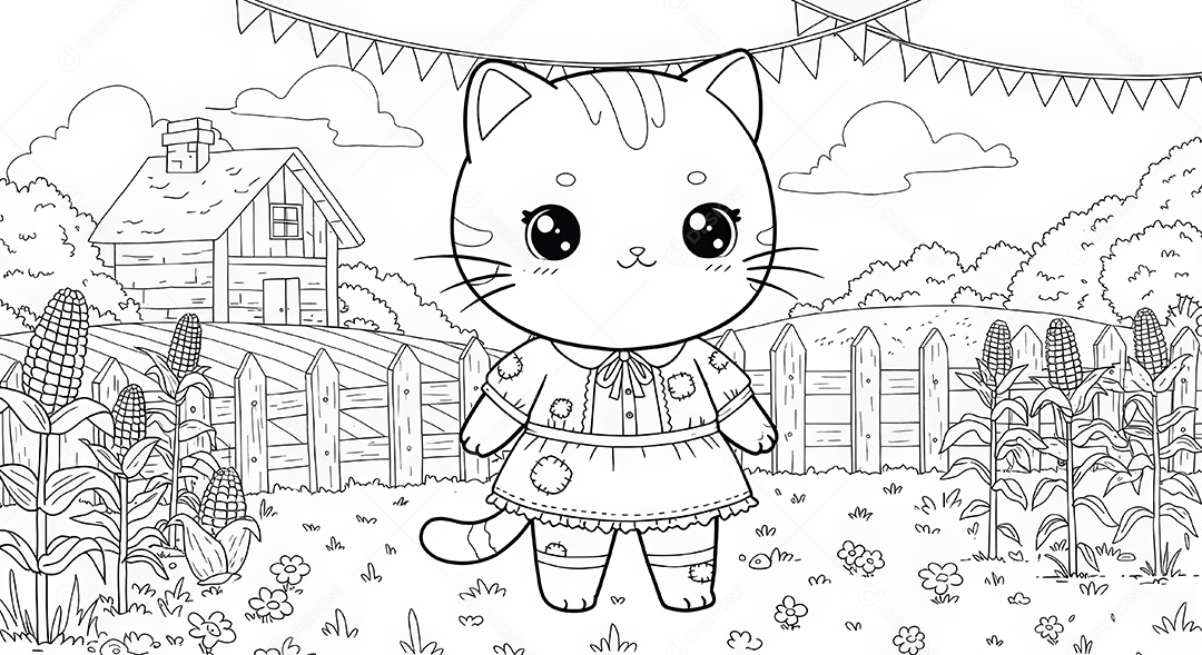 Desenho para colorir de animal.