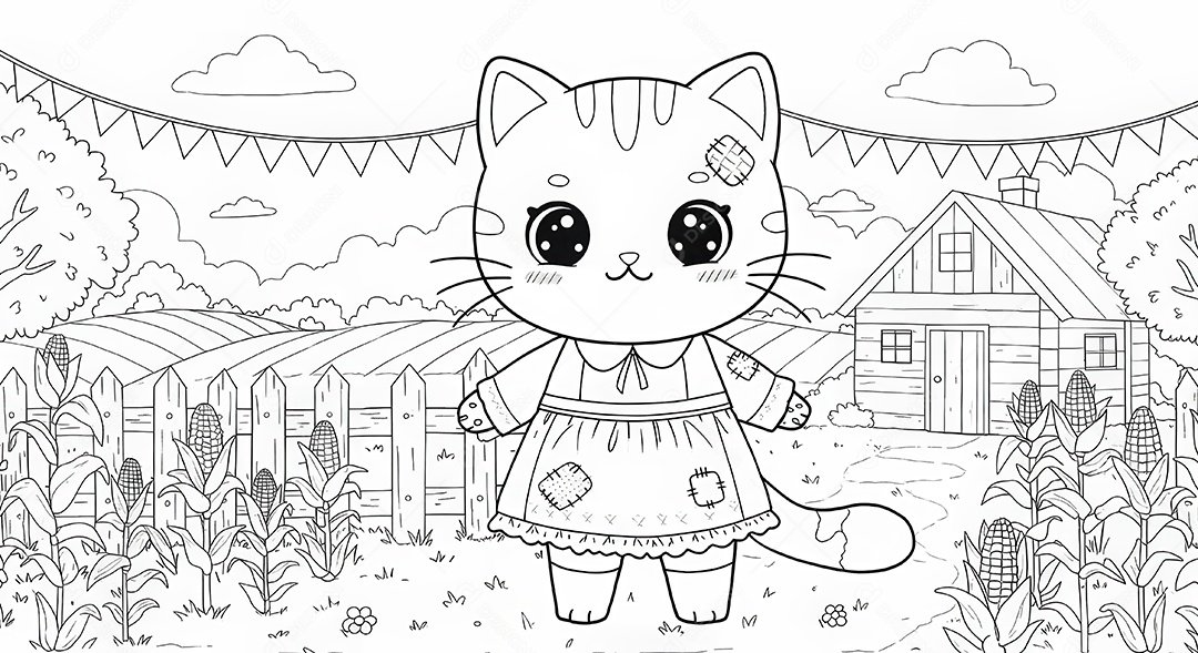 Desenho para colorir de animal.