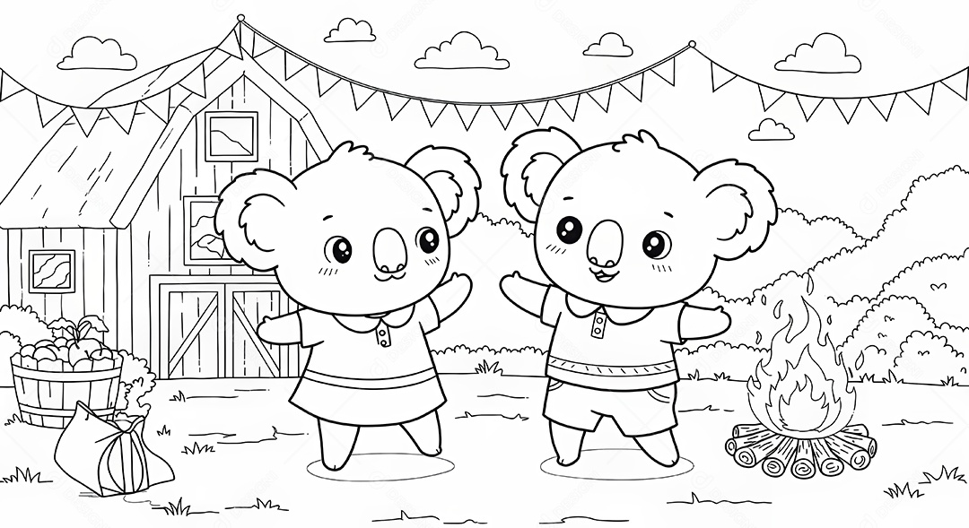 Desenho para colorir de animal.