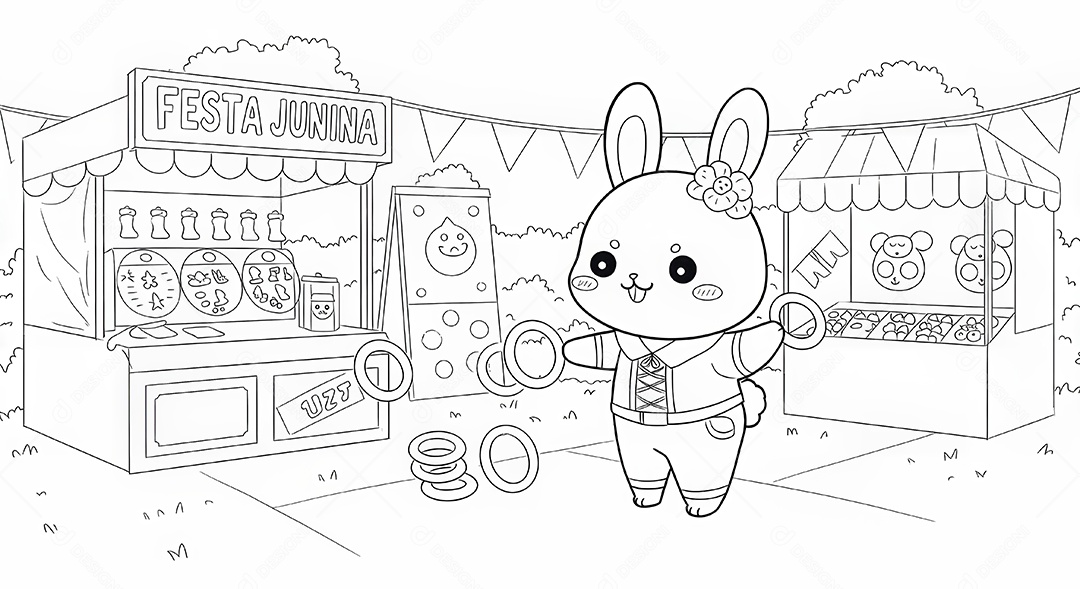 Desenho para colorir de animal.