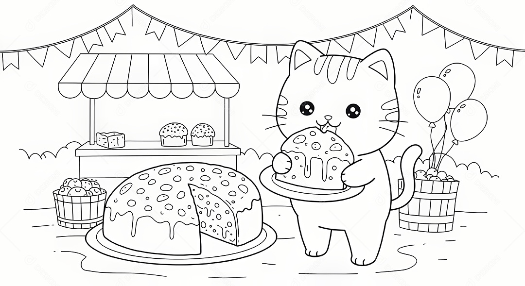 Desenho para colorir de animal.