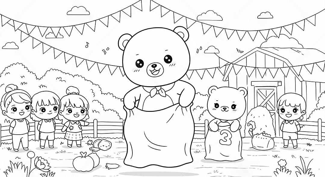 Desenho para colorir de animal.