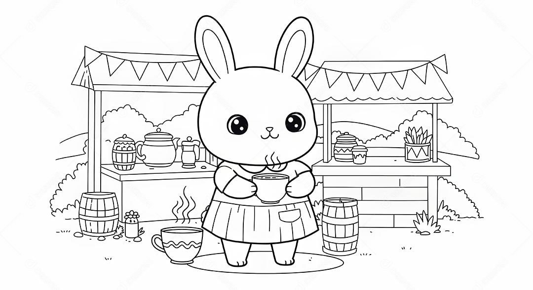 Desenho para colorir de animal.