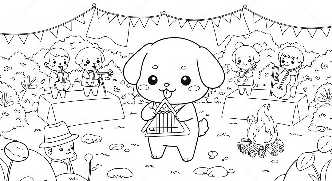 Desenho para colorir de animal.
