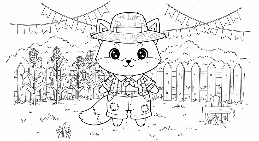 Desenho para colorir de animal.