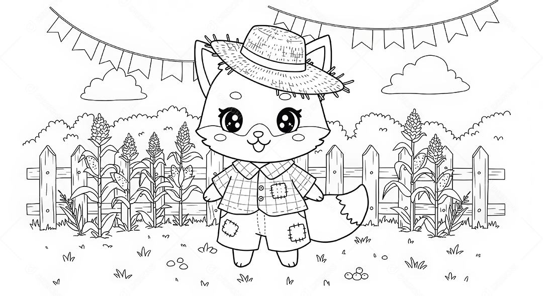 Desenho para colorir de animal.