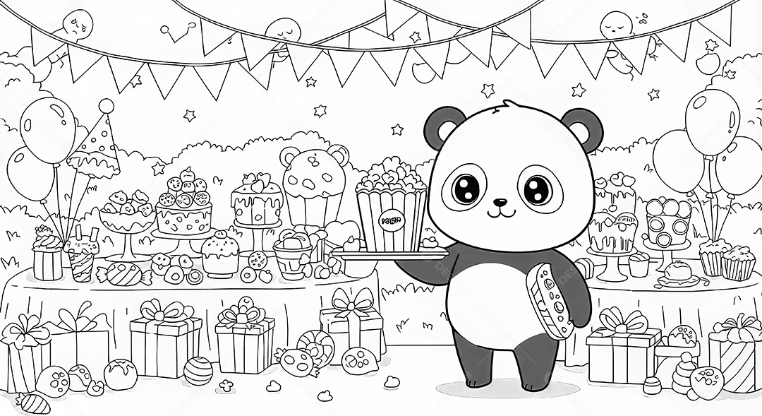 Desenho para colorir de animal.