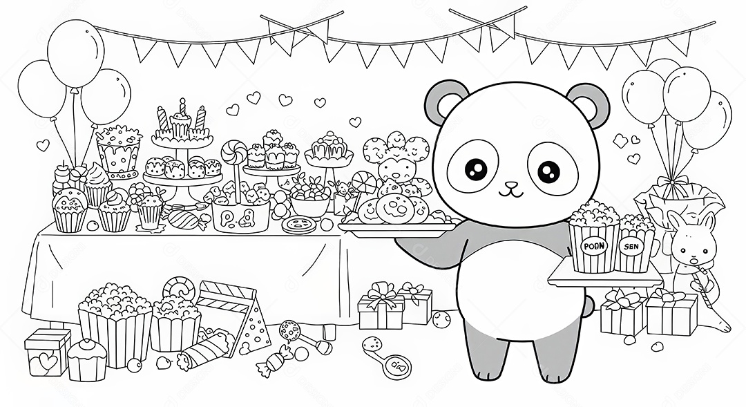 Desenho para colorir de animal.