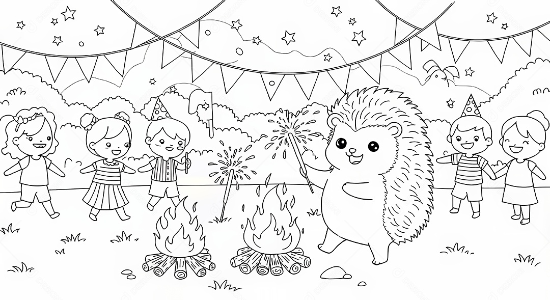 Desenho para colorir de animal.