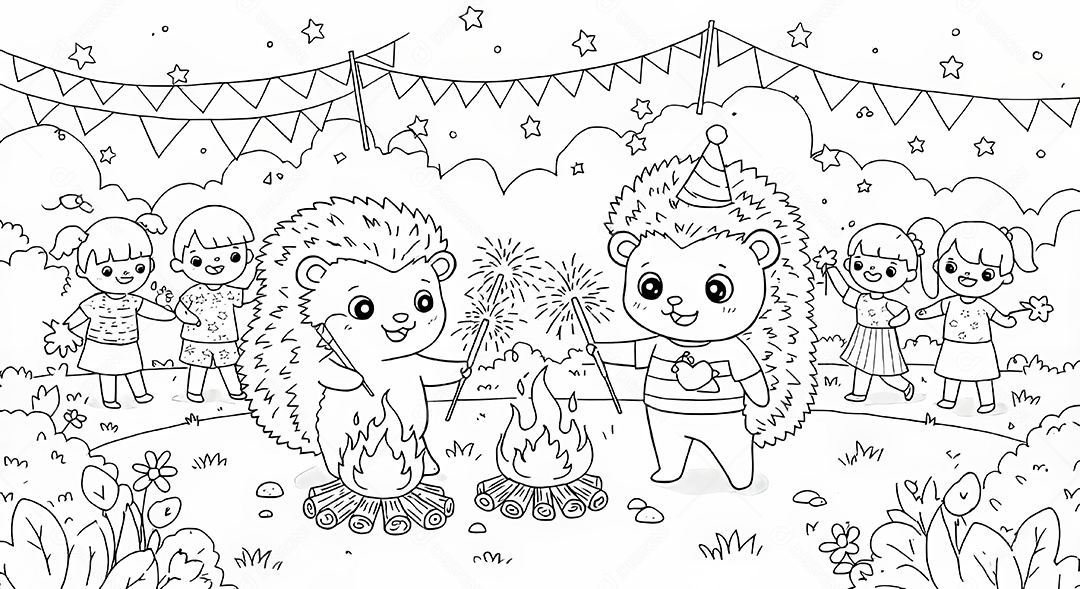 Desenho para colorir de animal.