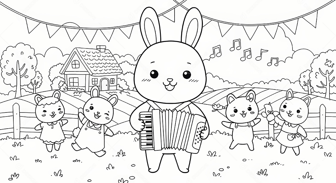 Desenho para colorir de animal.