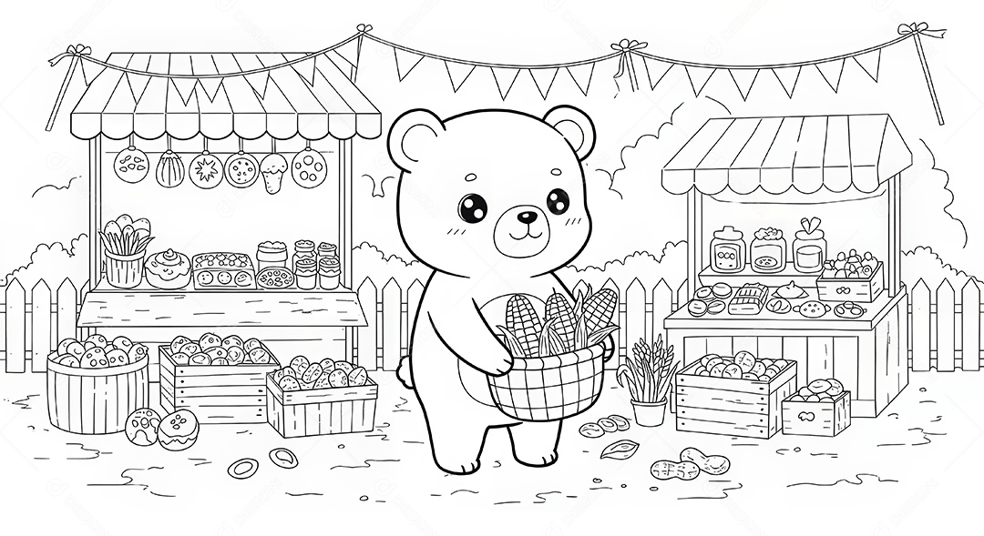 Desenho para colorir de animal.