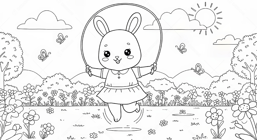 Desenho para colorir de animal.