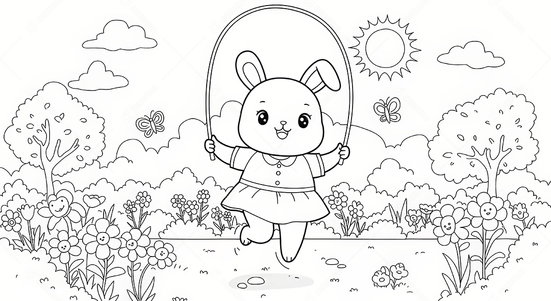 Desenho para colorir de animal.