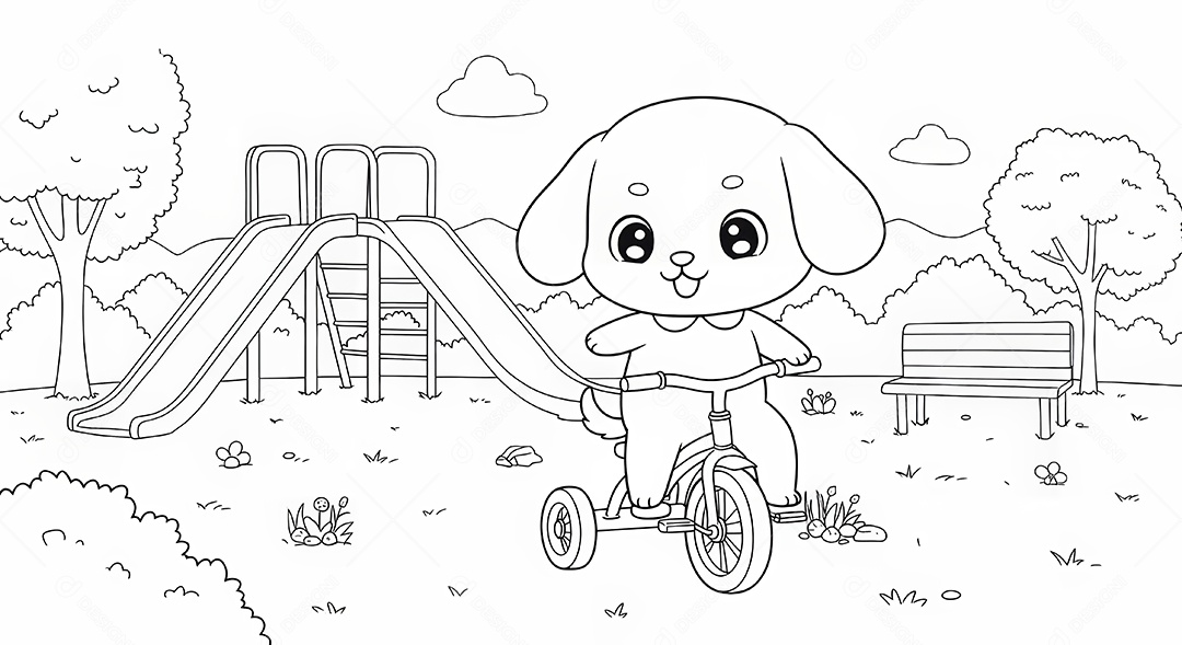 Desenho para colorir de animal.