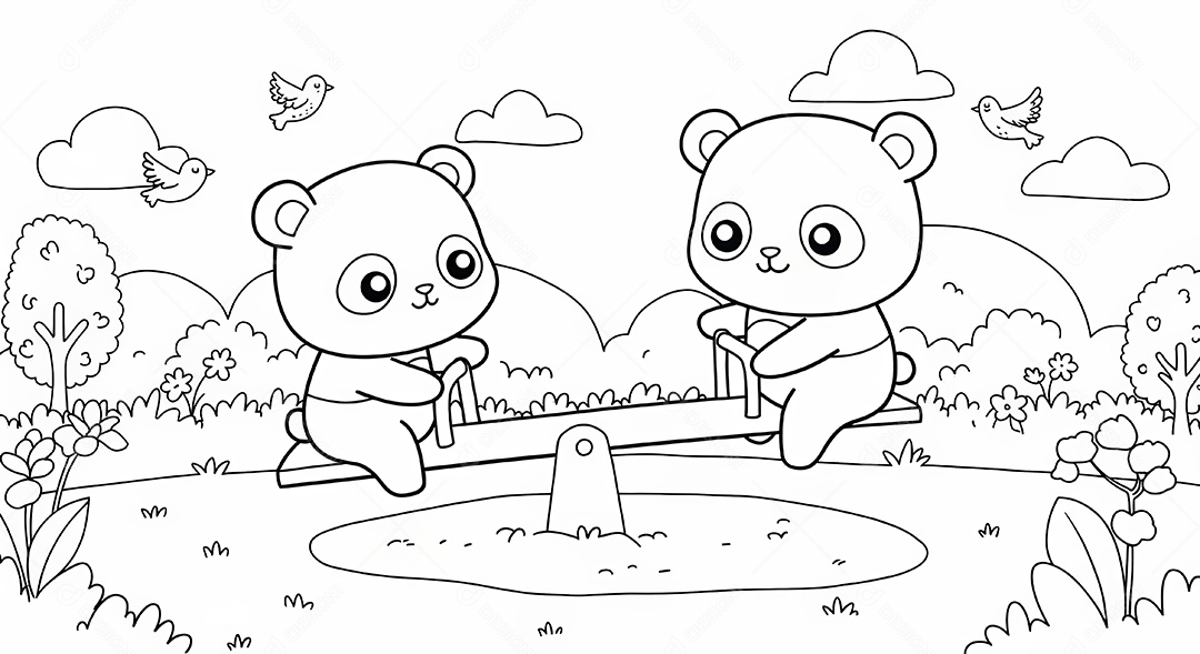 Desenho para colorir de animal.