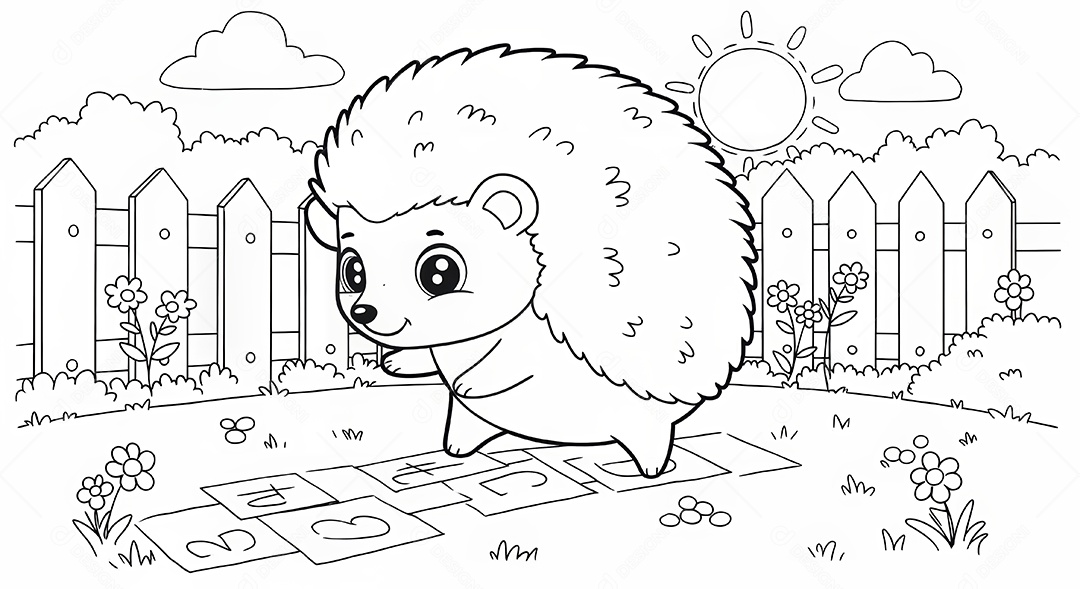 Desenho para colorir de animal.