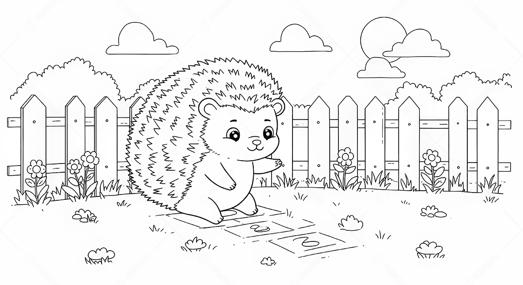 Desenho para colorir de animal.