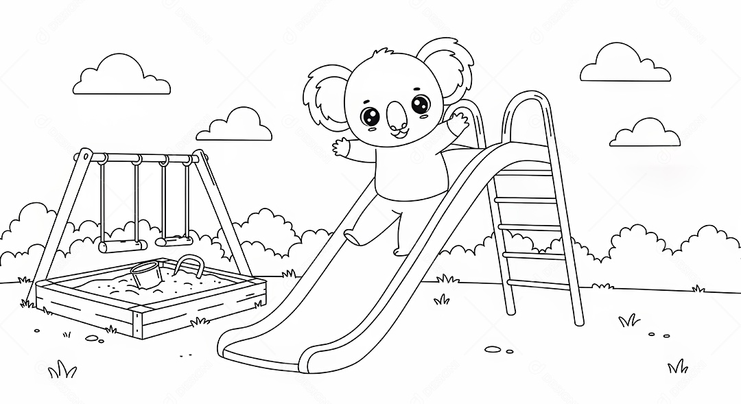 Desenho para colorir de animal.