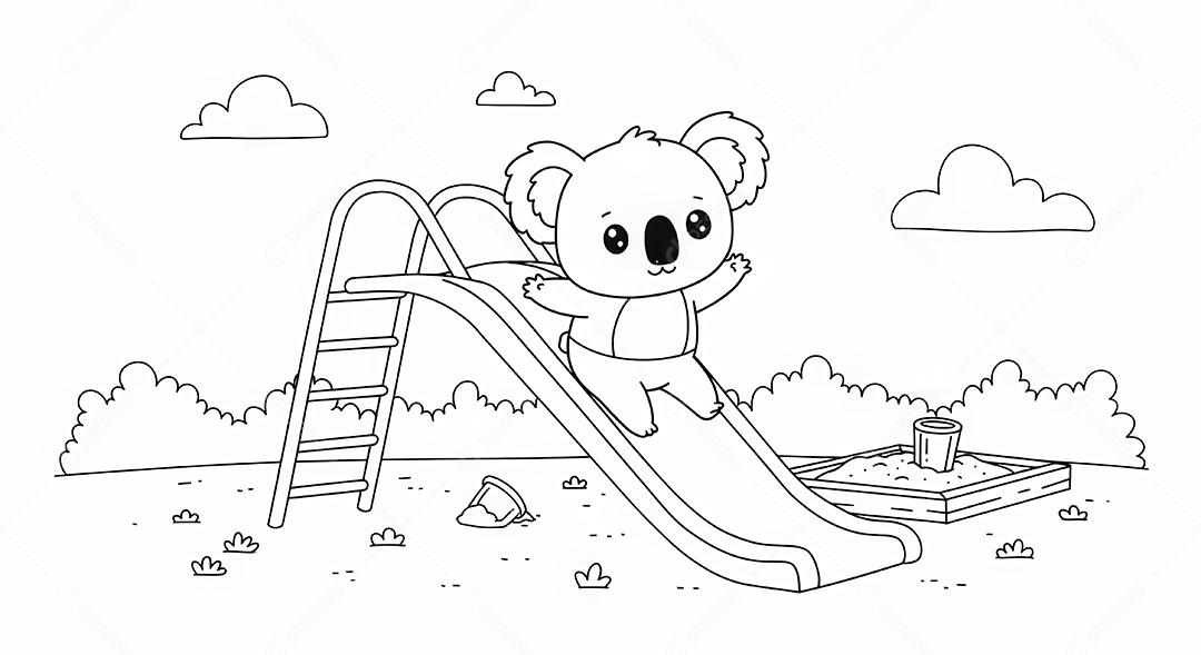 Desenho para colorir de animal.