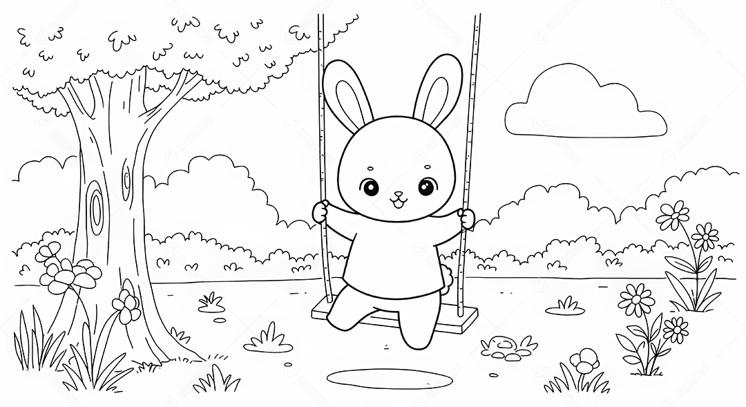 Desenho para colorir de animal.