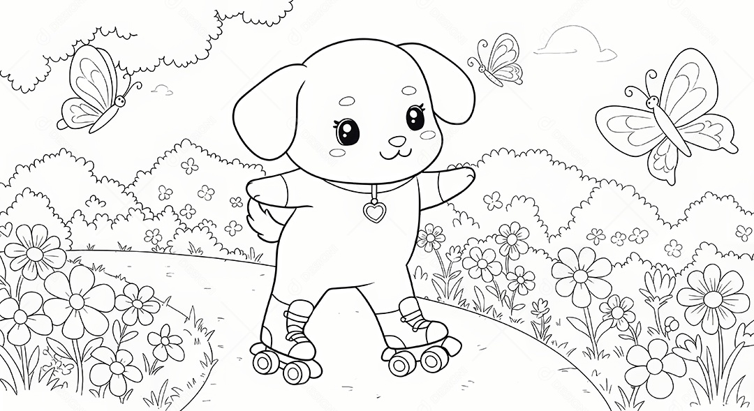 Desenho para colorir de animal.